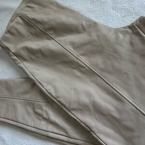New Look Cream Leather Trousers